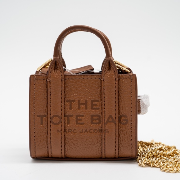 Marc Jacobs Nano Tote Crossbody Chain Brown - Picture 3 of 10